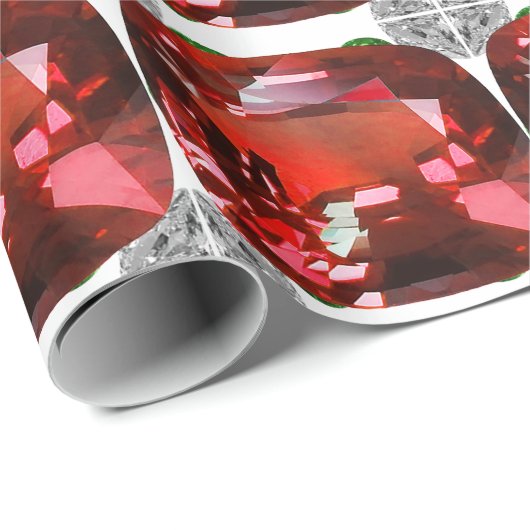 Ruby Gemstone Red Geschenkpapier (Rolleneckpunkt)
