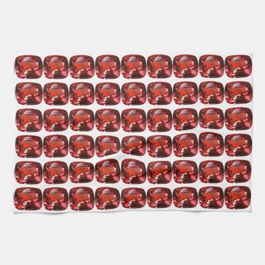 Ruby Gemstone Red Geschirrtuch (Horizontal)