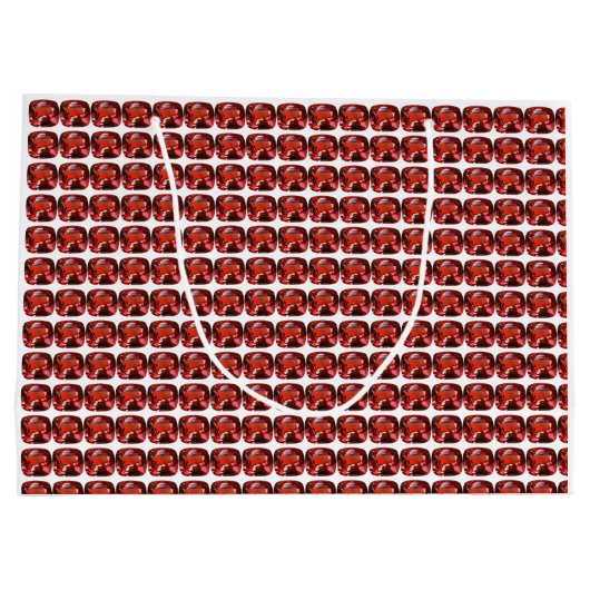Ruby Gemstone Red Große Geschenktüte (Rückseite)
