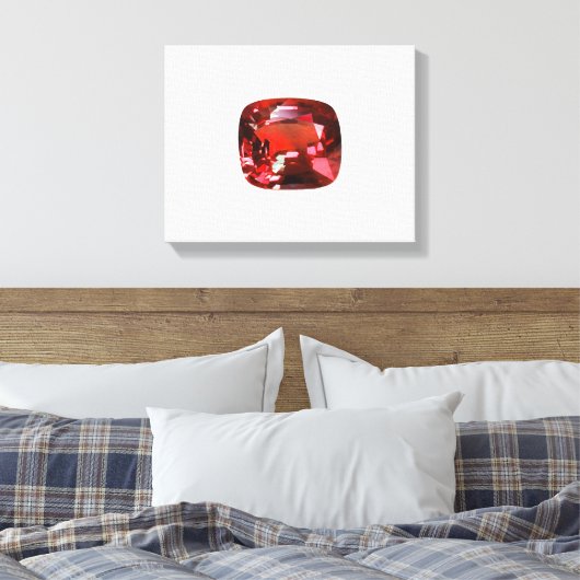 Ruby Gemstone Red Leinwanddruck (Insitu (Schlafzimmer))