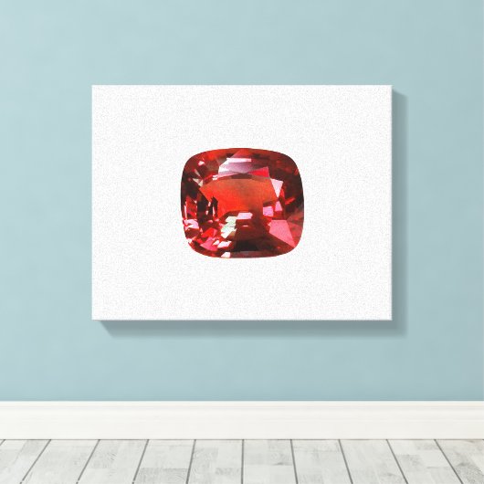 Ruby Gemstone Red Leinwanddruck (Insitu (Holzboden))