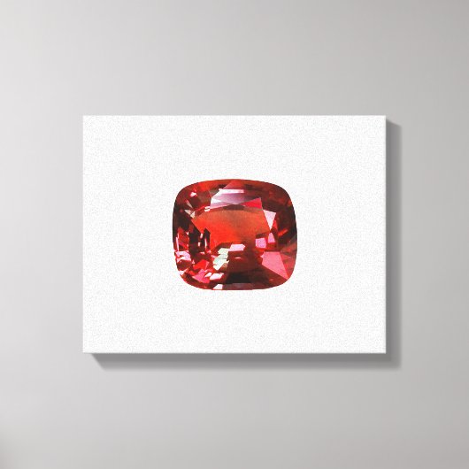 Ruby Gemstone Red Leinwanddruck (Vorderseite)