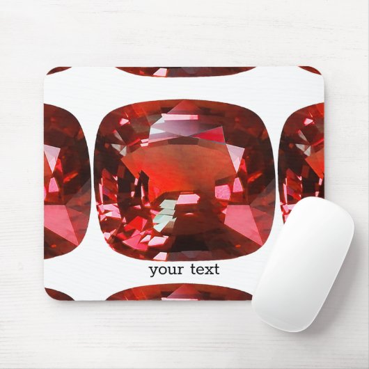 Ruby Gemstone Red Mousepad (Mit Mouse)