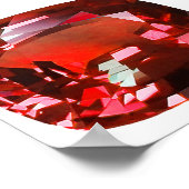 Ruby Gemstone Red Poster (Ecke)