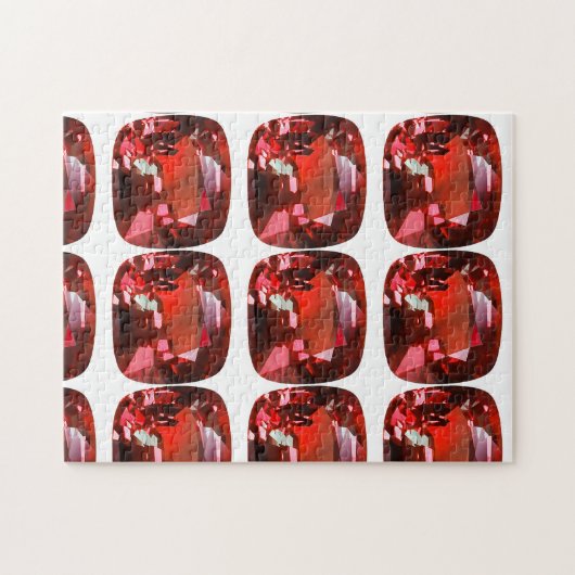 Ruby Gemstone Red Puzzle (Horizontal)