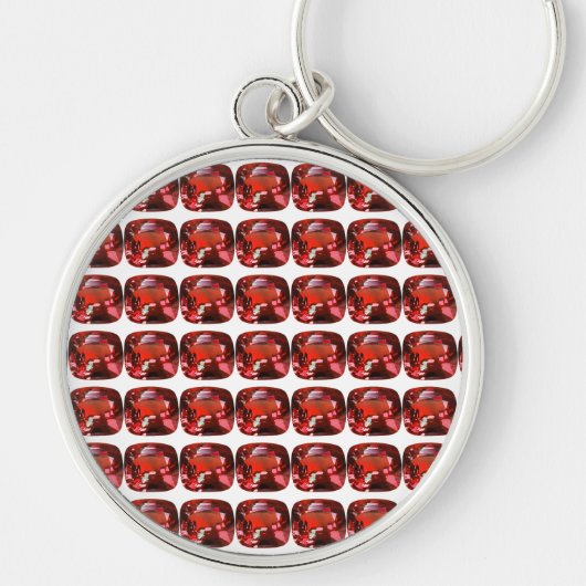 Ruby Gemstone Red Schlüsselanhänger (Vorne)