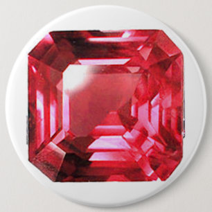 Ruby Gemstone Rujon Birthstone Rot Button