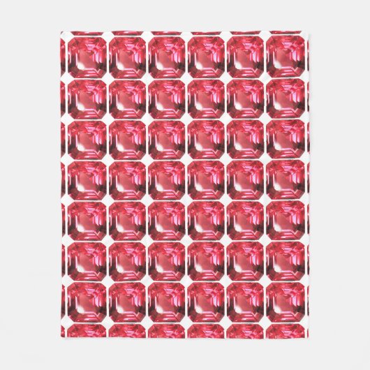 Ruby Gemstone Rujon Birthstone Rot Fleecedecke (Vorderseite)