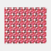 Ruby Gemstone Rujon Birthstone Rot Fleecedecke (Vorderseite (Horizontal))