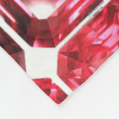 Ruby Gemstone Rujon Birthstone Rot Fleecedecke (Ecke)