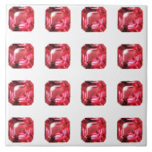 Ruby Gemstone Rujon Birthstone Rot Fliese (Vorderseite)