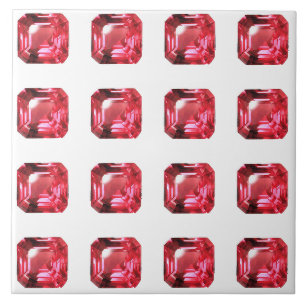 Ruby Gemstone Rujon Birthstone Rot Fliese