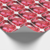 Ruby Gemstone Rujon Birthstone Rot Geschenkpapier (Ecke)