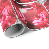 Ruby Gemstone Rujon Birthstone Rot Geschenkpapier (Rolleneckpunkt)