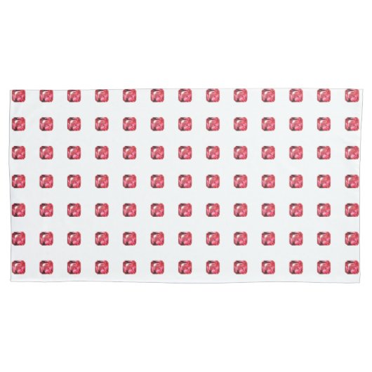Ruby Gemstone Rujon Birthstone Rot Kissenbezug (Vorderseite-Links)