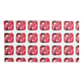 Ruby Gemstone Rujon Birthstone Rot Kissenbezug (Rückseite-Rechts)