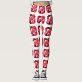 Ruby Gemstone Rujon Birthstone Rot Leggings (Vorderseite)
