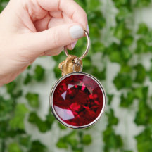 Ruby Gemstone Schlüsselanhänger