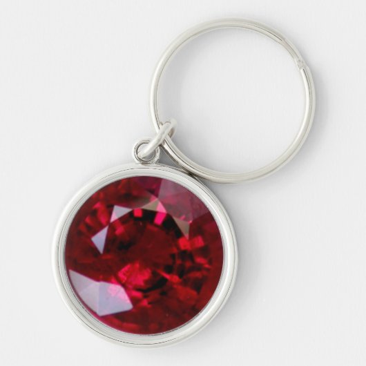 Ruby Gemstone Schlüsselanhänger (Vorne)