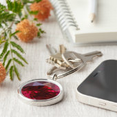 Ruby Gemstone Schlüsselanhänger (Seite)