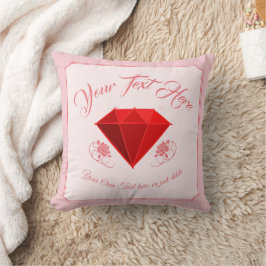 Ruby Gemstone. Schmuck. 40 Hochzeitstag Kissen