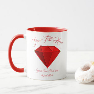 Ruby Gemstone. Schmuck. 40 Hochzeitstag Tasse