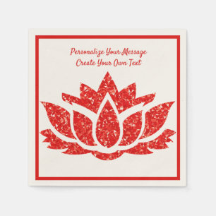 Ruby Gemstone Zen Lotus Yoga Serviette