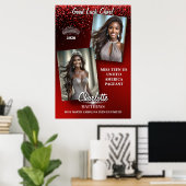 Ruby Glimmer Pageant Titelträger Türbanner Poster (Heimbüro)
