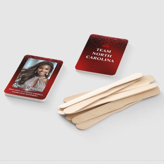 Ruby Glimmer Pageant Wavers 10 Pack Fächer (Non-assembled)