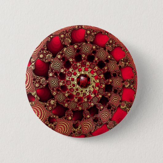 Ruby & Gold Button (Vorderseite)