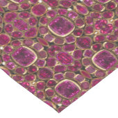 Ruby Gold Gemstone Muster Eleganter Chic Großer Tischläufer (Ecke)