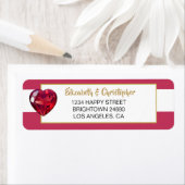 Ruby Gold Wedding-Adresse zum 40. Hochzeitstag (Insitu)