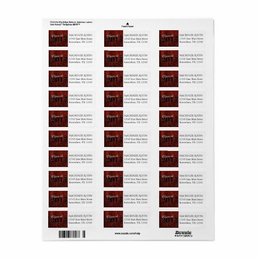 Ruby Grad | Red Garnet Crimson Scarlet Party Theme (Vorne)