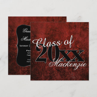 Ruby Grad | Red Garnet Crimson Scarlet Party Theme Einladung