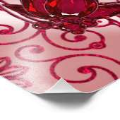 Ruby Happy 40. Hochzeitstag Fotodruck (Ecke)