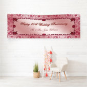 Ruby Happy Banner zum 40. Hochzeitstag (Insitu)