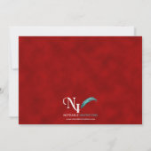 Ruby Heart 40. Hochzeitsfeier Einladung (Rückseite)