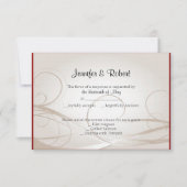 Ruby Heart 40th Anniversary Response Card RSVP Karte (Vorderseite)