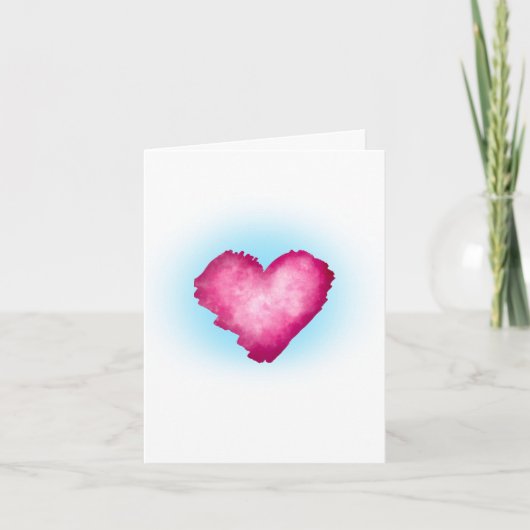 Ruby Heart Danksagungskarte Einladung (Vorderseite)