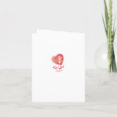 Ruby Heart Danksagungskarte Einladung (Rückseite)