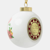 Ruby Heart Gold Weihnachten Keramik Ornament (Links)