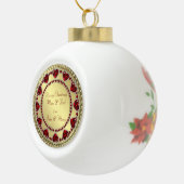 Ruby Heart Gold Weihnachten Keramik Ornament (Rechts)