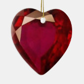 Ruby Heart Keramikornament (Rechts)