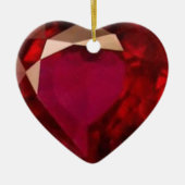 Ruby Heart Keramikornament (Vorne)