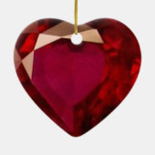 Ruby Heart Keramikornament (Hinten)
