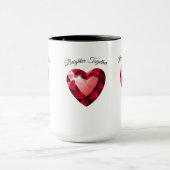 Ruby Heart Love Mug – Elegant Valentine Gift Tasse (Zentrum)