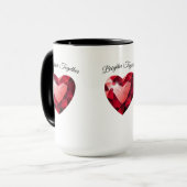 Ruby Heart Love Mug – Elegant Valentine Gift Tasse (Vorderseite Links)
