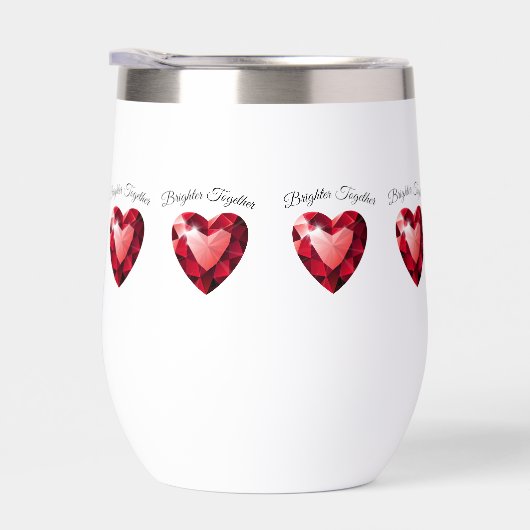 Ruby Heart Love Thermal mug Valentine Gift (Rechts)