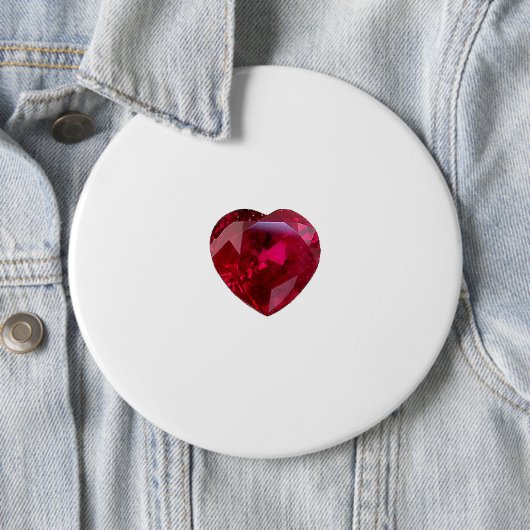 Ruby Heart Red Gemstone Button (Beispiel)