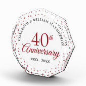 Ruby Hearts Confetti zum 40. Jahrestag Fotoblock (Rechts)